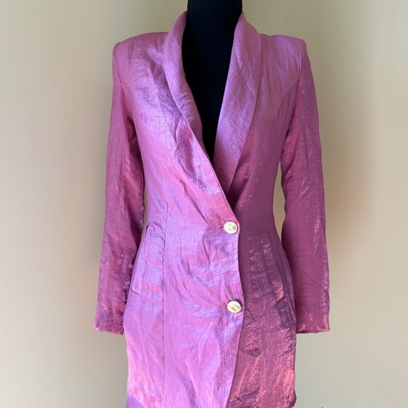 *PRETTYLITTLETHING* Pink Button Down Blazer Suit Jacket Size 0 - Picture 1 of 7